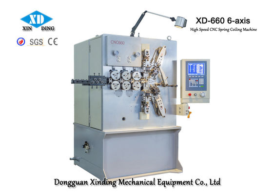 XD-660 เครื่องสปริงขดลวด CNC 6 แกนความเร็วสูงสำหรับการผลิตสปริงที่มีความแม่นยำ