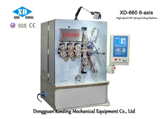 XD-660 เครื่องสปริงขดลวด CNC 6 แกนความเร็วสูงสำหรับการผลิตสปริงที่มีความแม่นยำ