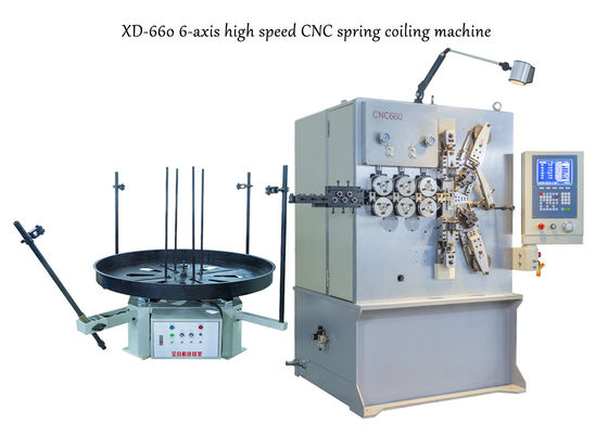 XD-660 เครื่องสปริงขดลวด CNC 6 แกนความเร็วสูงสำหรับการผลิตสปริงที่มีความแม่นยำ