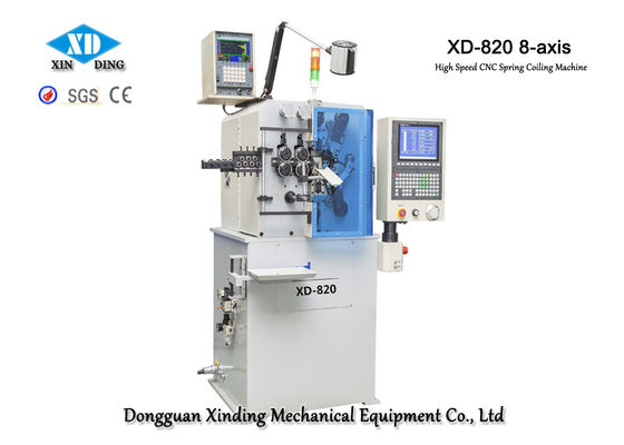 XD-820 เครื่องม้วนสปริง 8 แกนความเร็วสูงทำให้เส้นผ่าศูนย์กลางลวด 0.5 ถึง 2.0 มม