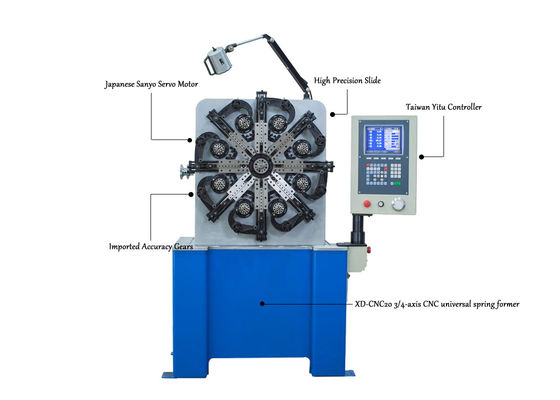 XD-CNC20 เครื่องสปริง CNC ทำให้สปริงต่างๆภายใน 0.2 ถึง 2.3 มม